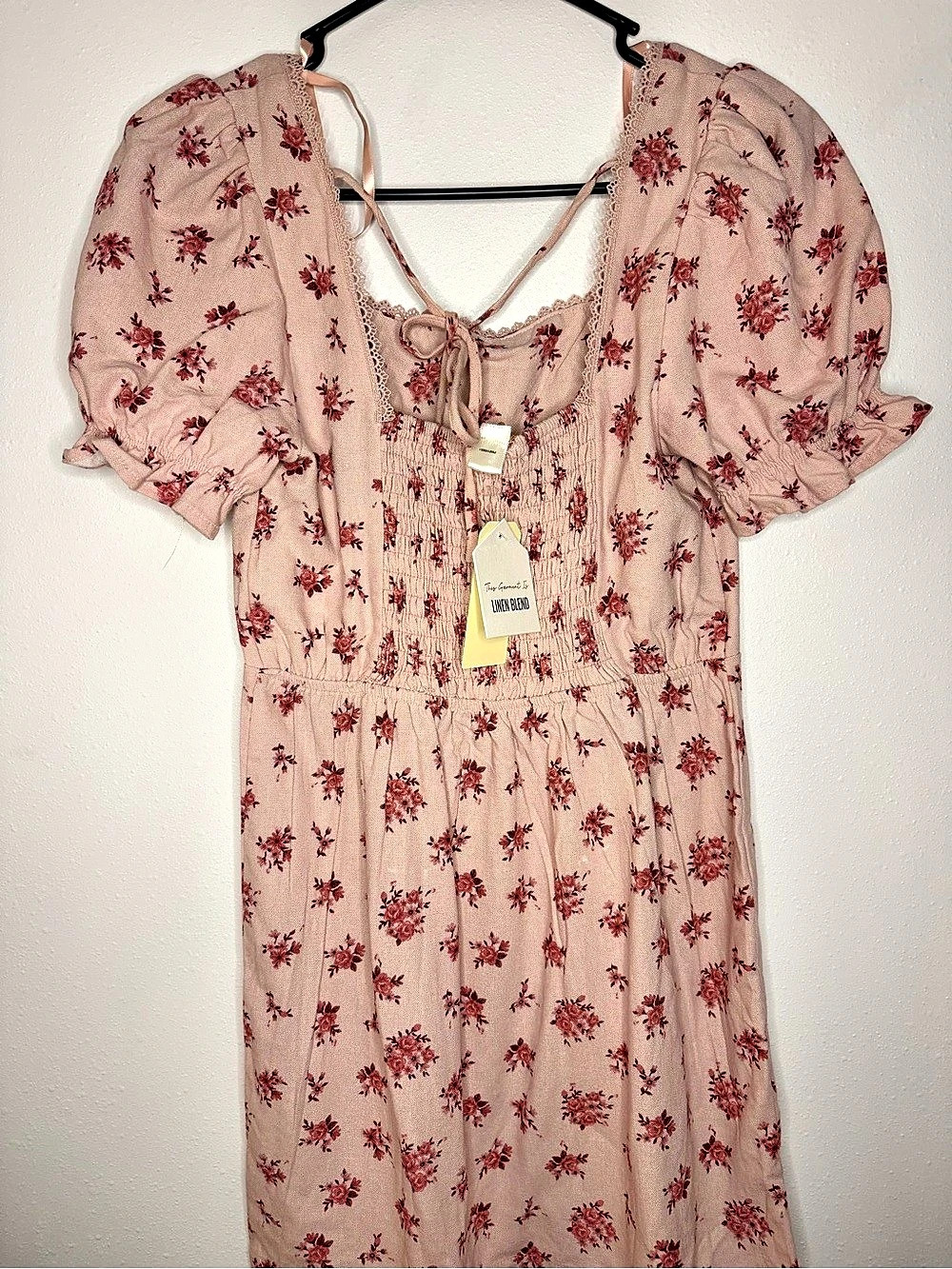 Monteau Floral Mini Dress in Pink Size XS NWT